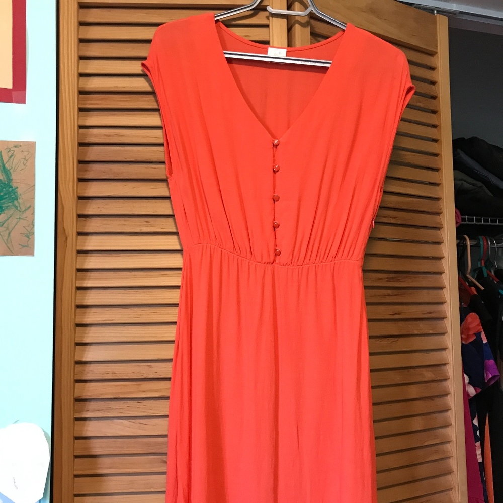 Orange sun dress